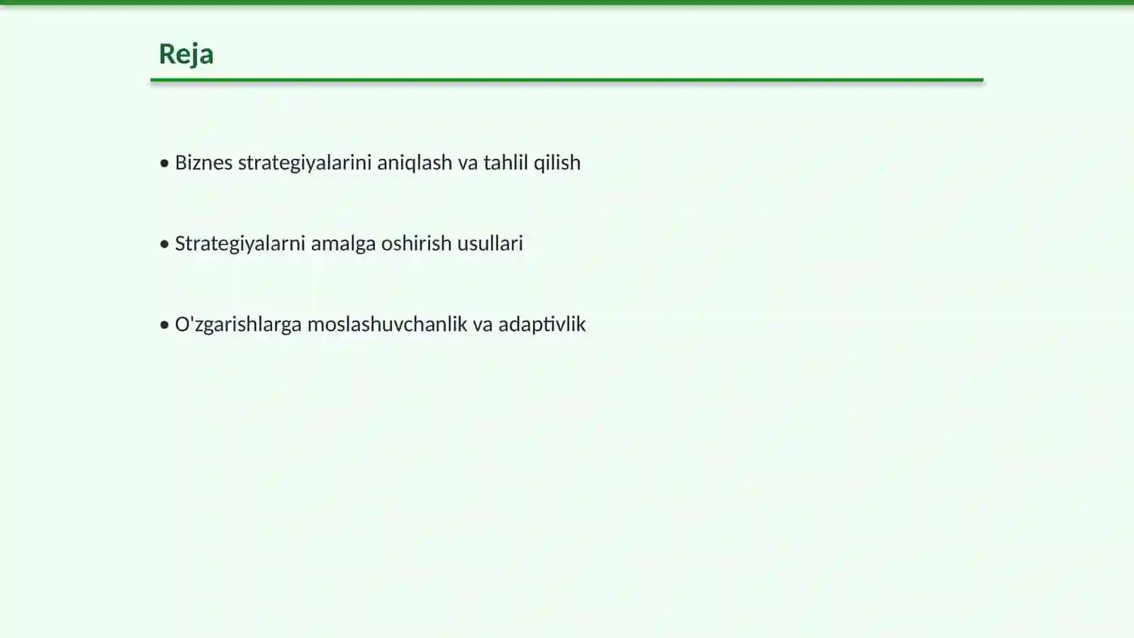 Biznes strategiyalarini qoʻllash hususiyatlari 2