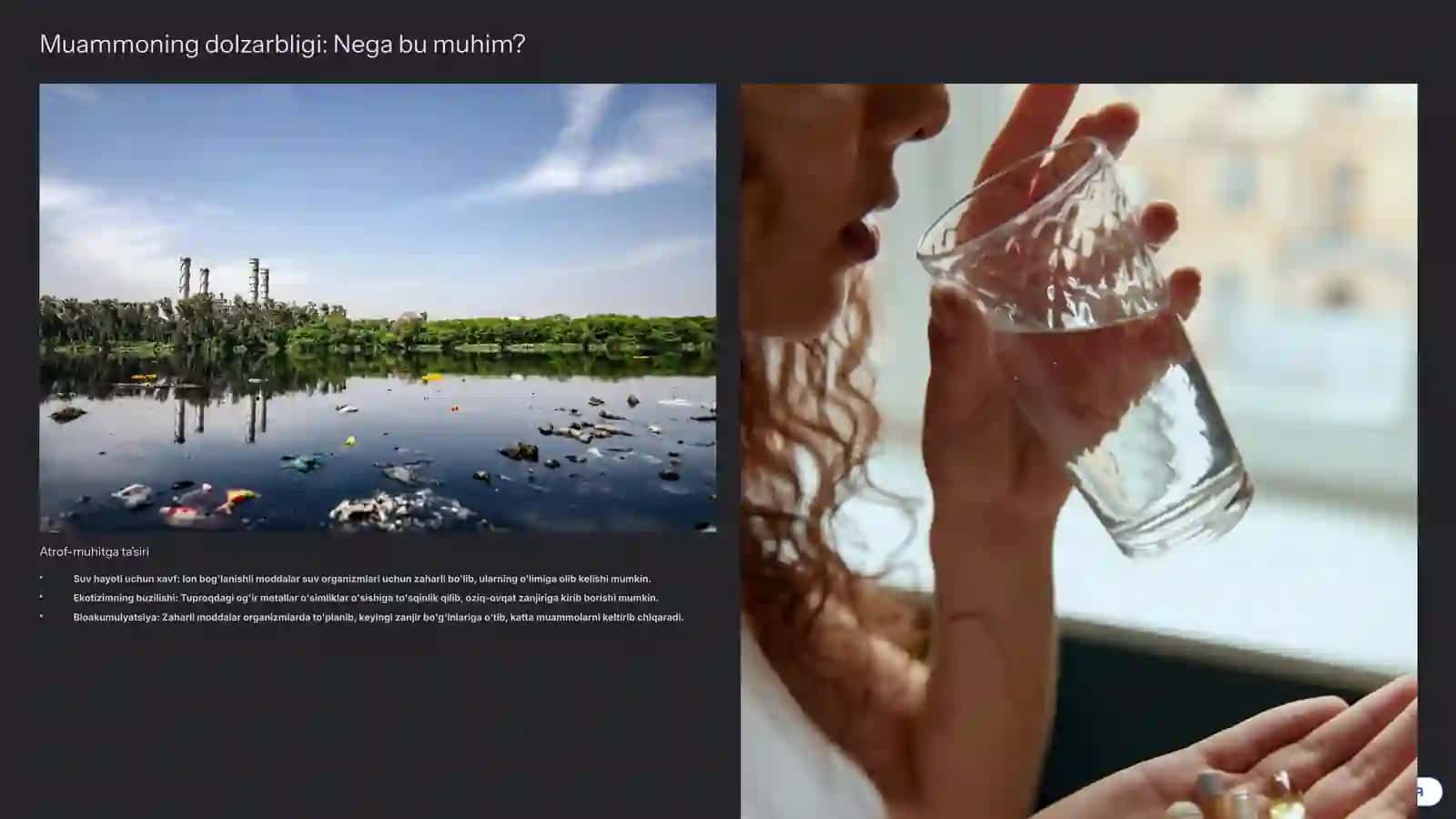 Ifloslangan suv va tuproqdagi ion bog'lanishli moddalardan tozalash 2