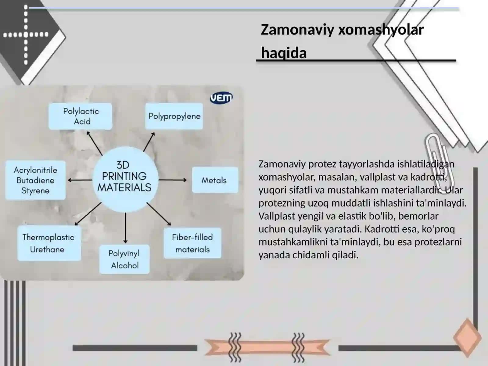 Zamonaviy protez tayyorlashda ishlatiladigan xomashyolar 2