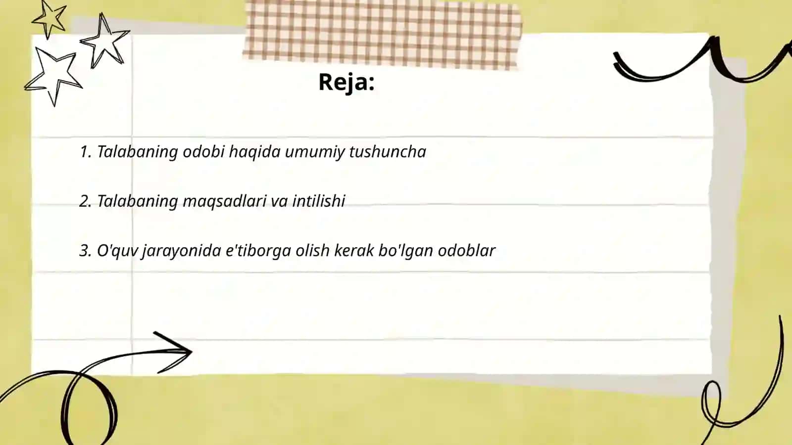 Talabaning odoblari 2