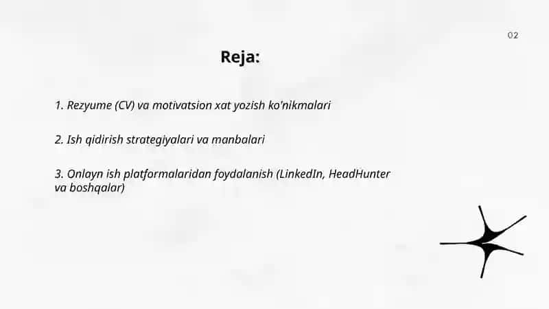 Rezyume (CV) va motivatsion xat yozish ko'nikmalari 2