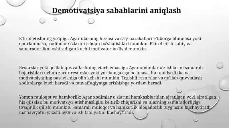 Maktabda Demativatsiyaga Ega Bo'Lgan Xodimlarning Ish Unumdorligini Oshirish 2