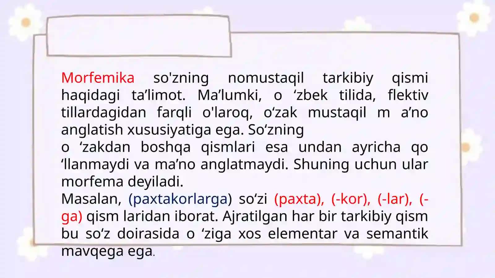 so 'zning morfemik tarkibidagi o 'zgarishlar va so 'z yasash usullari 2