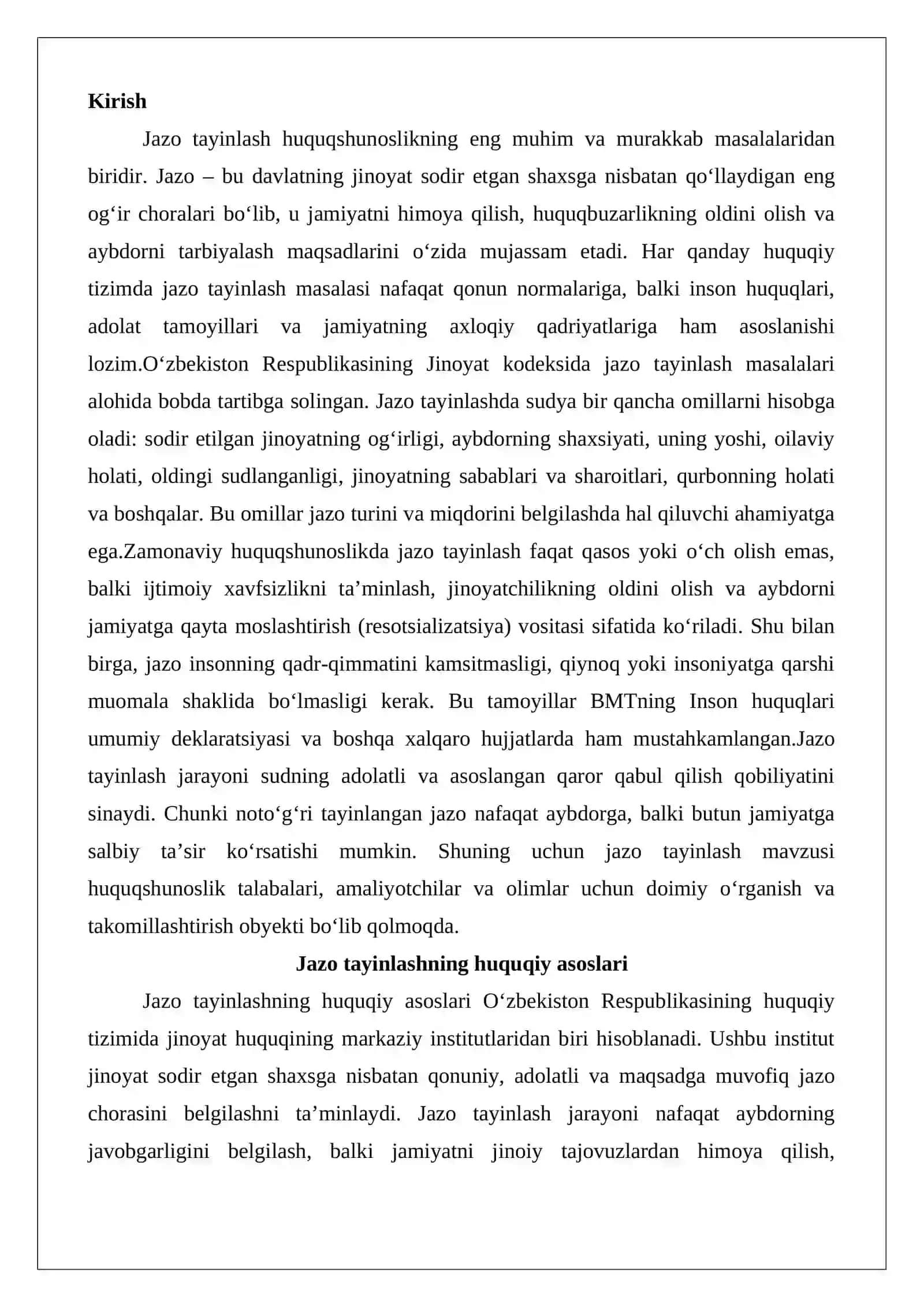 Jazo tayinlash 2