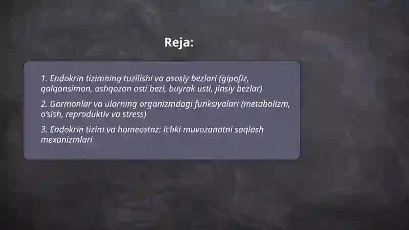 Endokrin tizimning inson organizmi va xalq atvorini ahamiyati 2