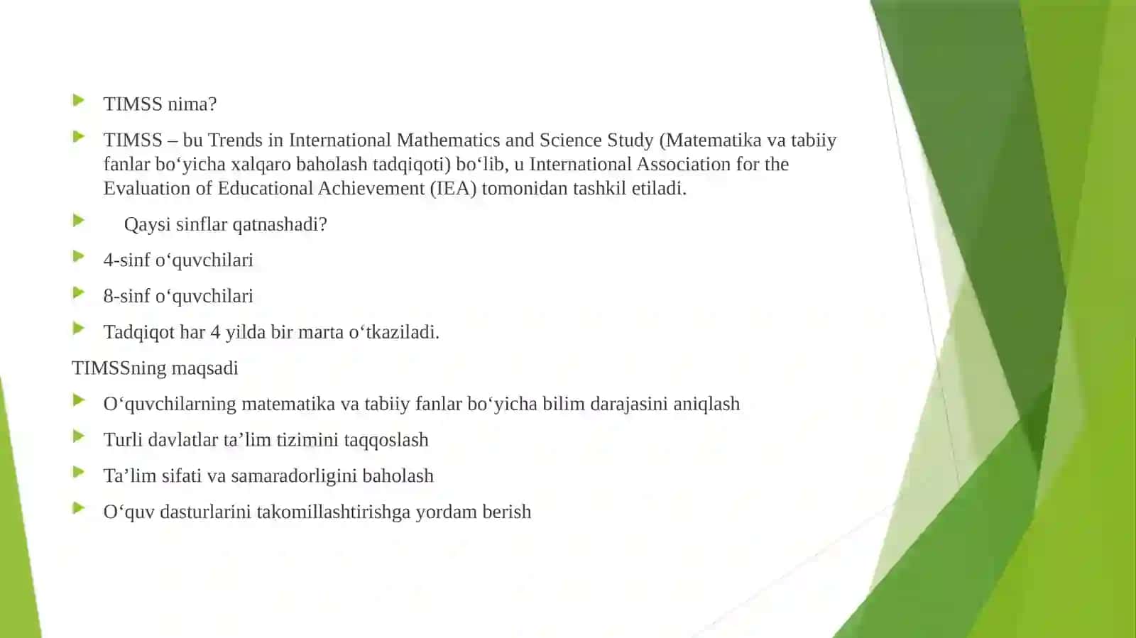 TIMSSxalqarobaholashdasturihaqidaasosiyma’lumotlar 2