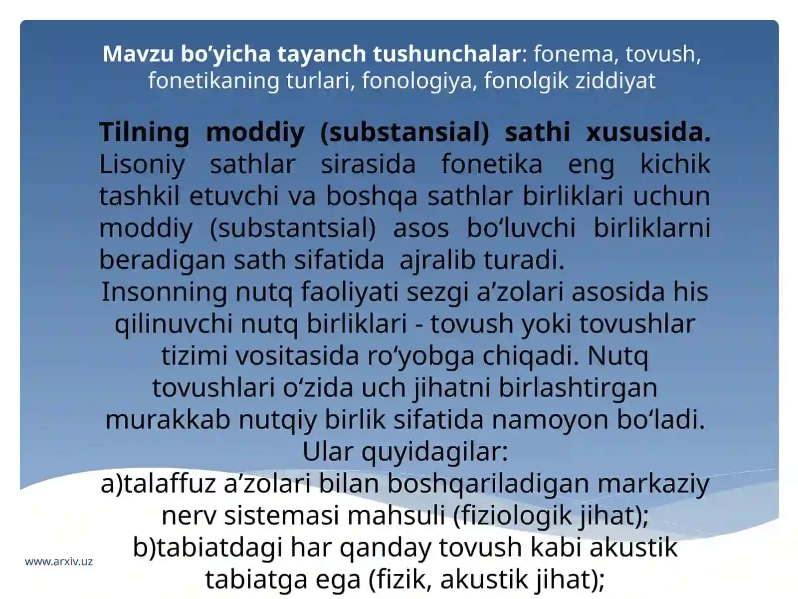 FONETIKA VA FONOLOGIYANING ONA TILINING VAKALIZM VA KONSANTALIZM 2