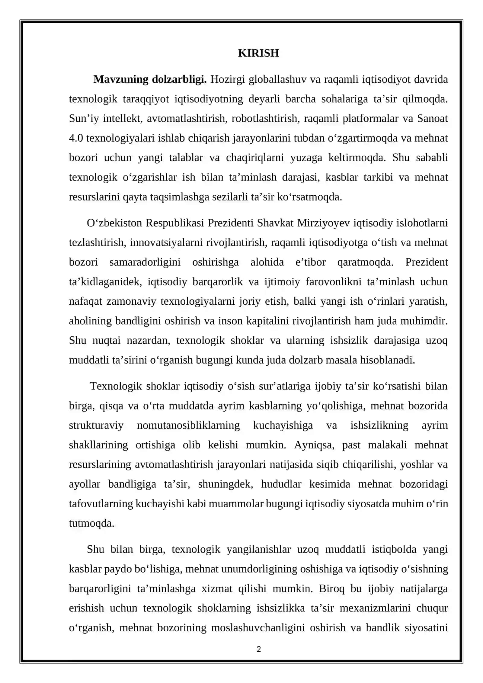 BOB. TEXNOLOGIK SHOKLARNING NAZARIY ASOSLARI 2