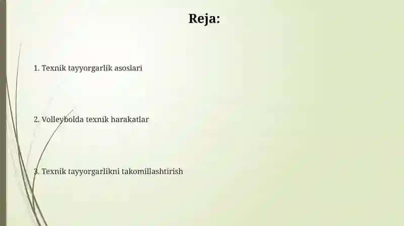 Voleybolda texnik tayyorgarlik 2