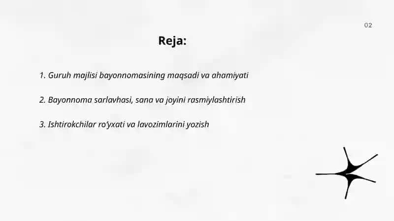 Guruh majlisi bayonnomasi 2