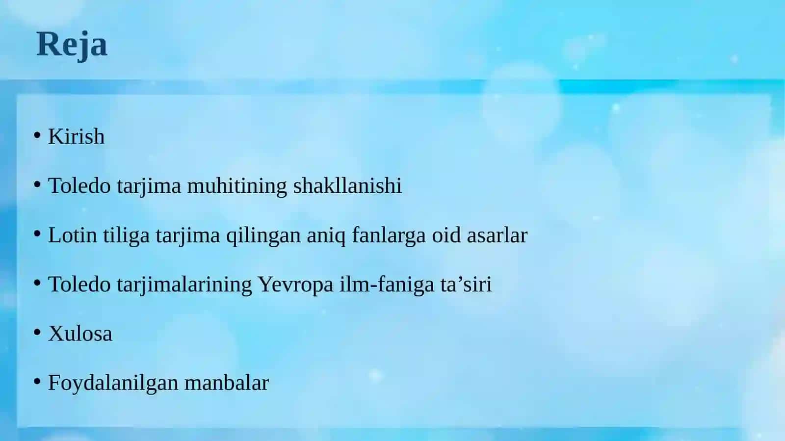Toledo maktabida lotin tiliga tarjima qilingan aniq fanlarga oid asarlar. 2