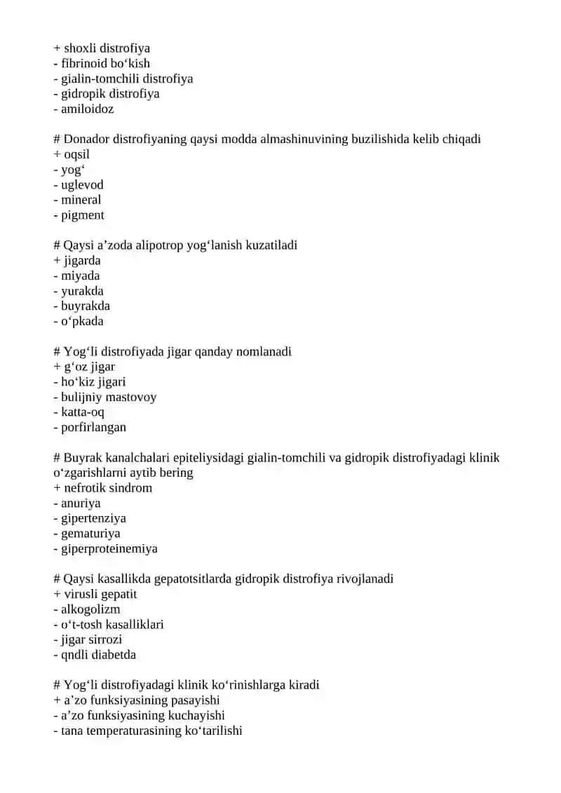 Distrofiyalar va patogenetik mexanizmlari 2