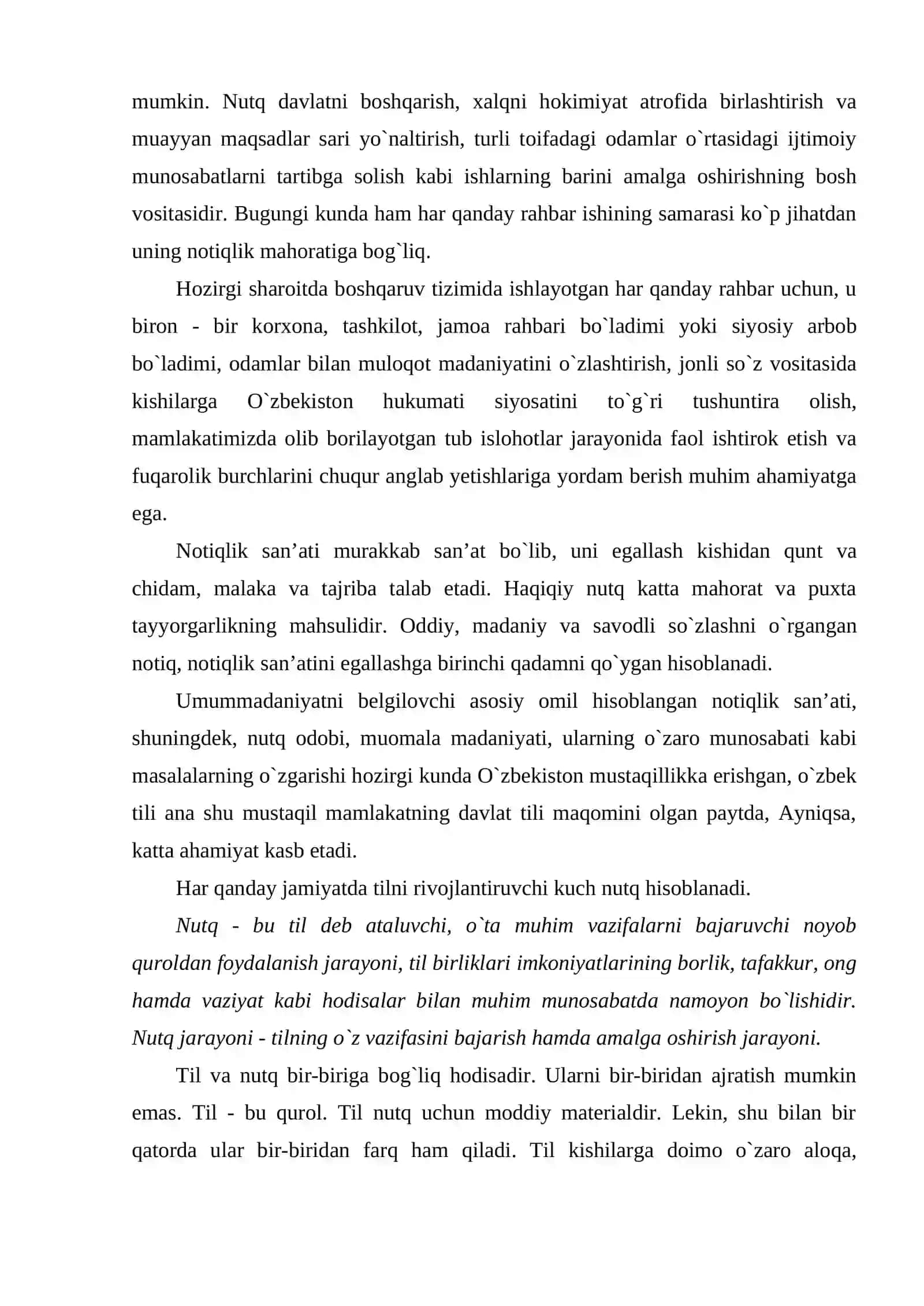 Notiqlik va nutq madaniyati boshqaruv jarayonidagi muhim vosita sifatida 2