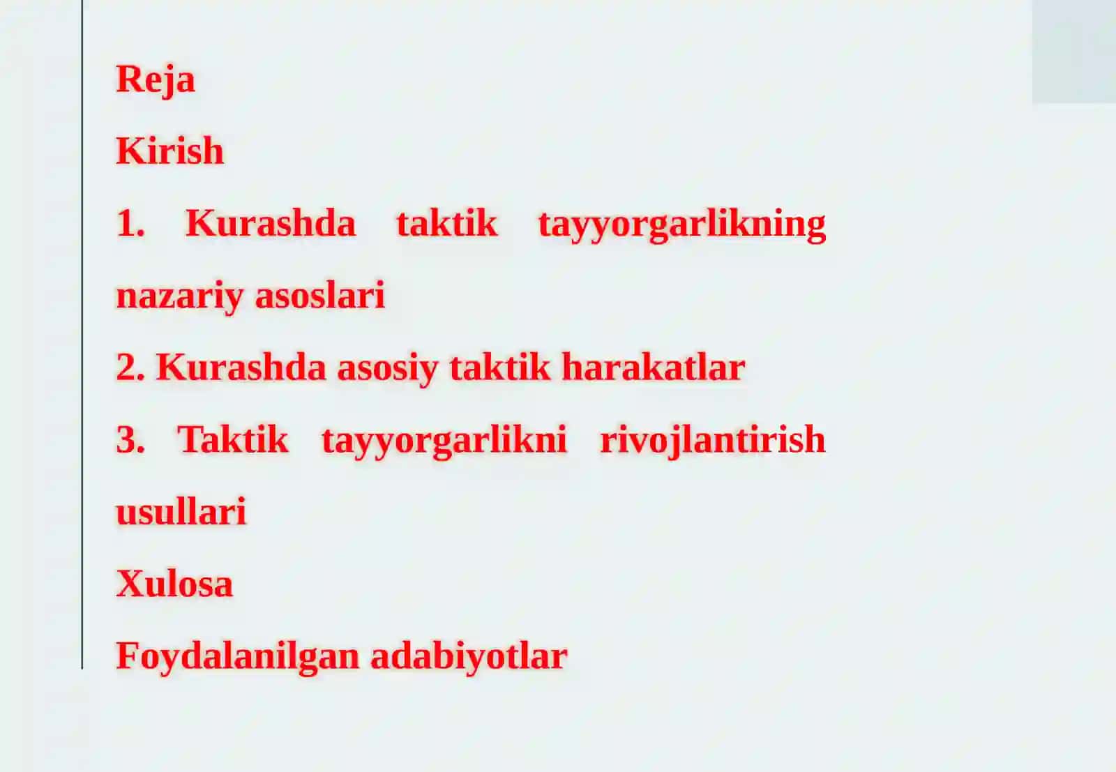 Kurashda Taktik Tayyorgarlik 2