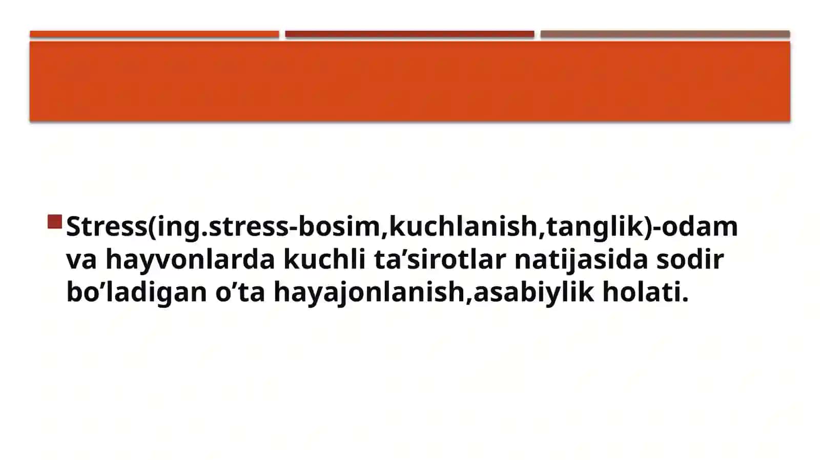 Tibbiyot xodimlarida emotsional holatlarning o’ziga xosligi: stress va uning bosqichlari, bartaraf etish yo'llari 2