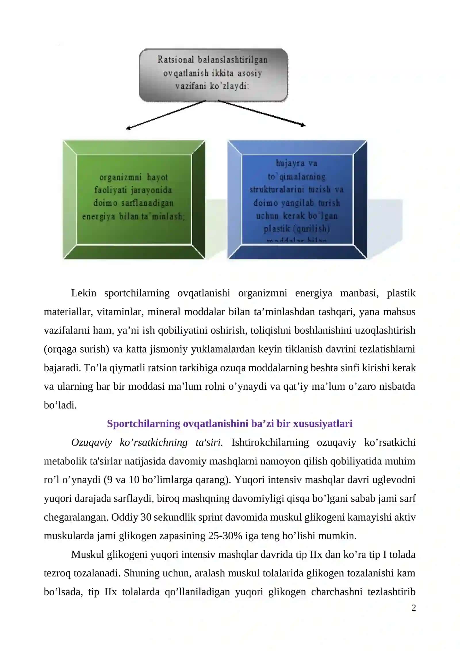 15-ma’ruza.Sportchilar ovqatlanishining biokimyoviy asoslari 2