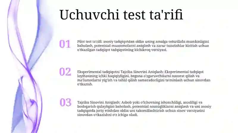 Eksperimental Tadqiqotni Tajriba Sinovini Aniqlash 2
