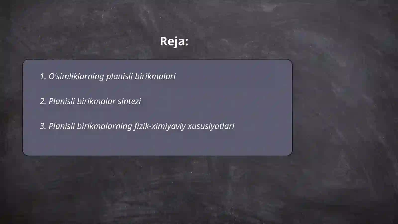 Planisli birikmalar 2