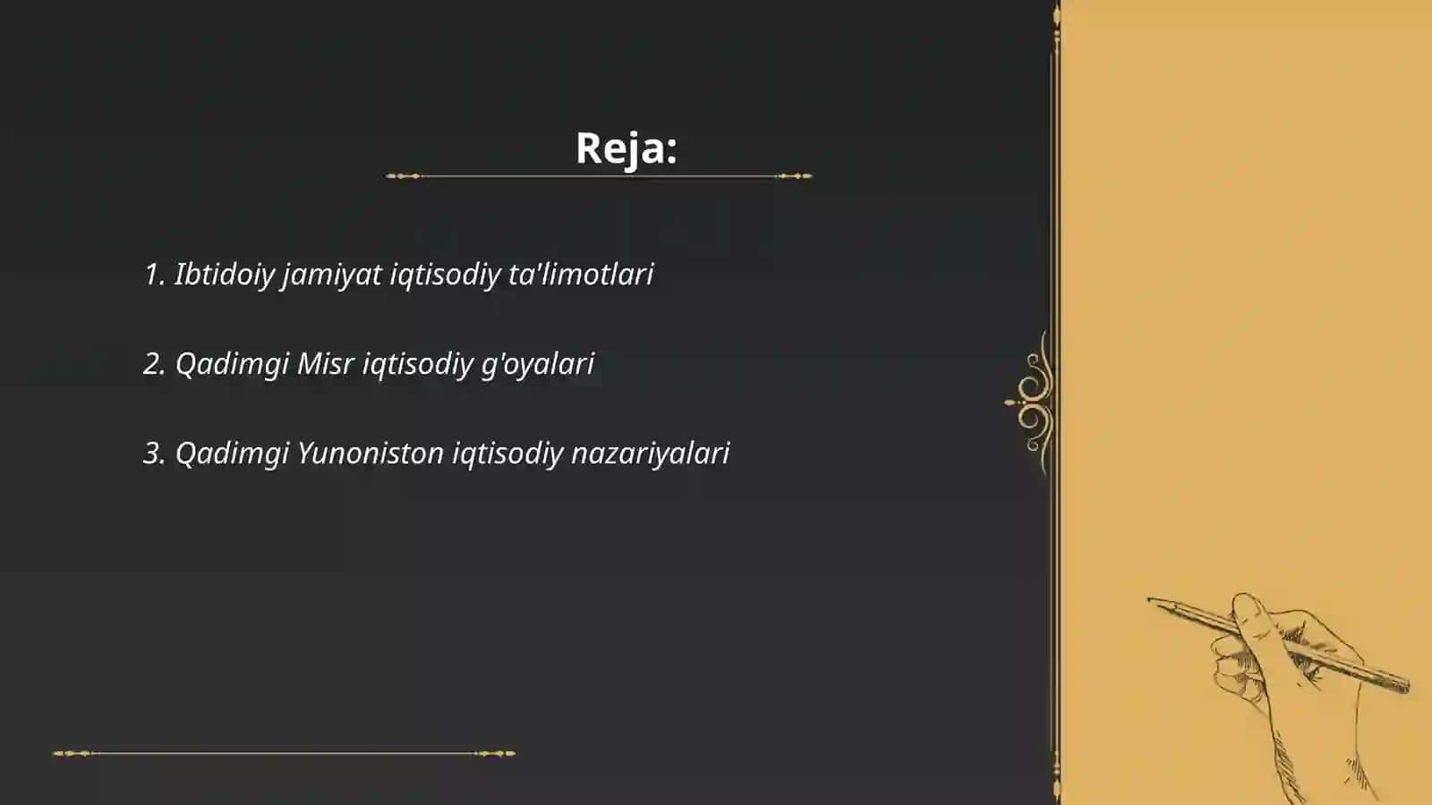 Iqtisodiy ta'limotlar tarixi 2