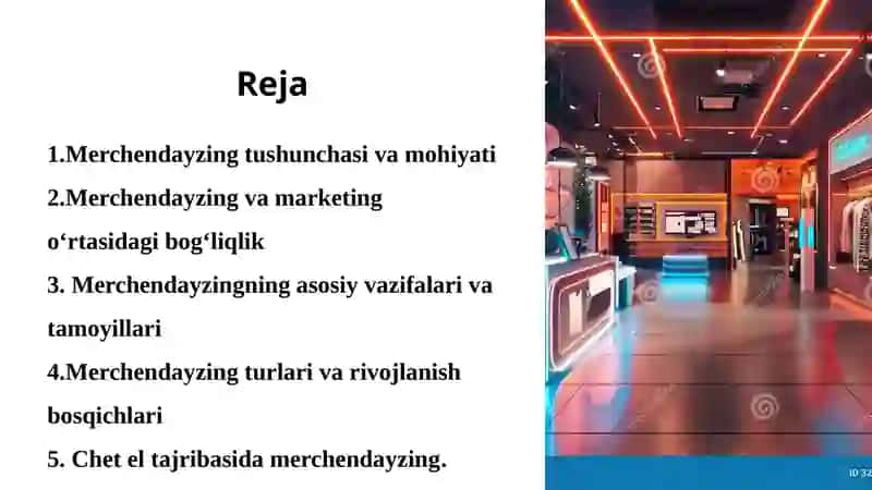 Merchendaysingning nazariyasoslari 2