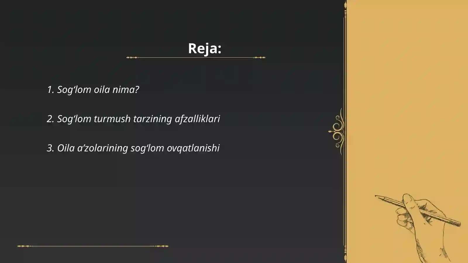Sogʻlom oila-sogʻlom turmush tarzida vujutga keladi 2