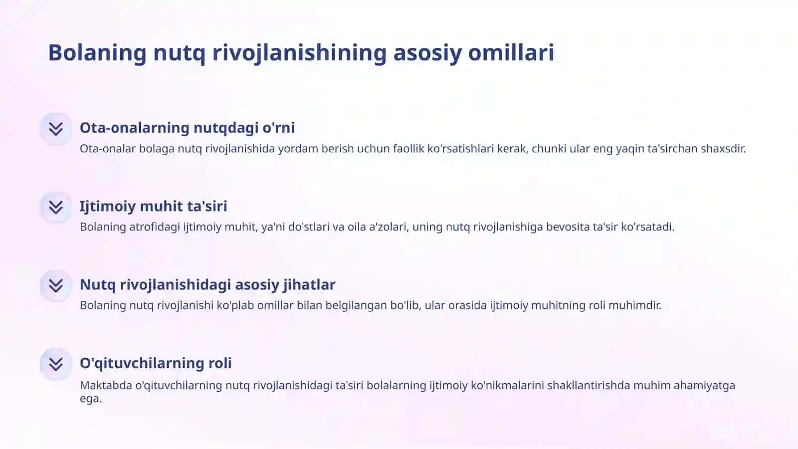 Bolaning ijtimoiy rivojlanishida nutqning o'rni va ahamiyati 2