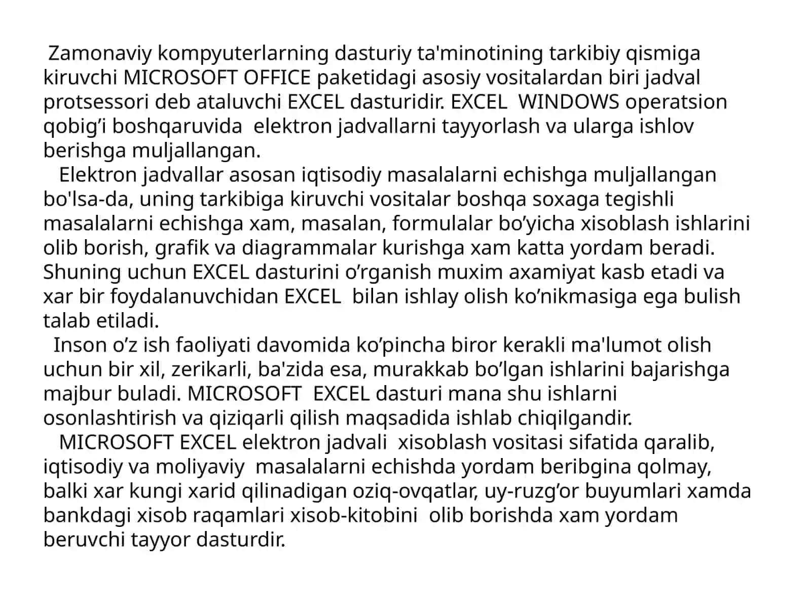 Microsoft Excel 2