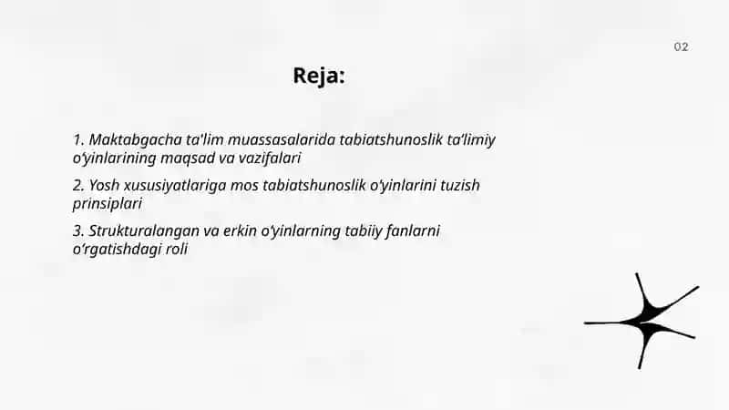 Maktabgacha ta'lim muassasalarida tabiatshunoslikka oid taʼlimiy oʻyinlarni tashkil etish 2