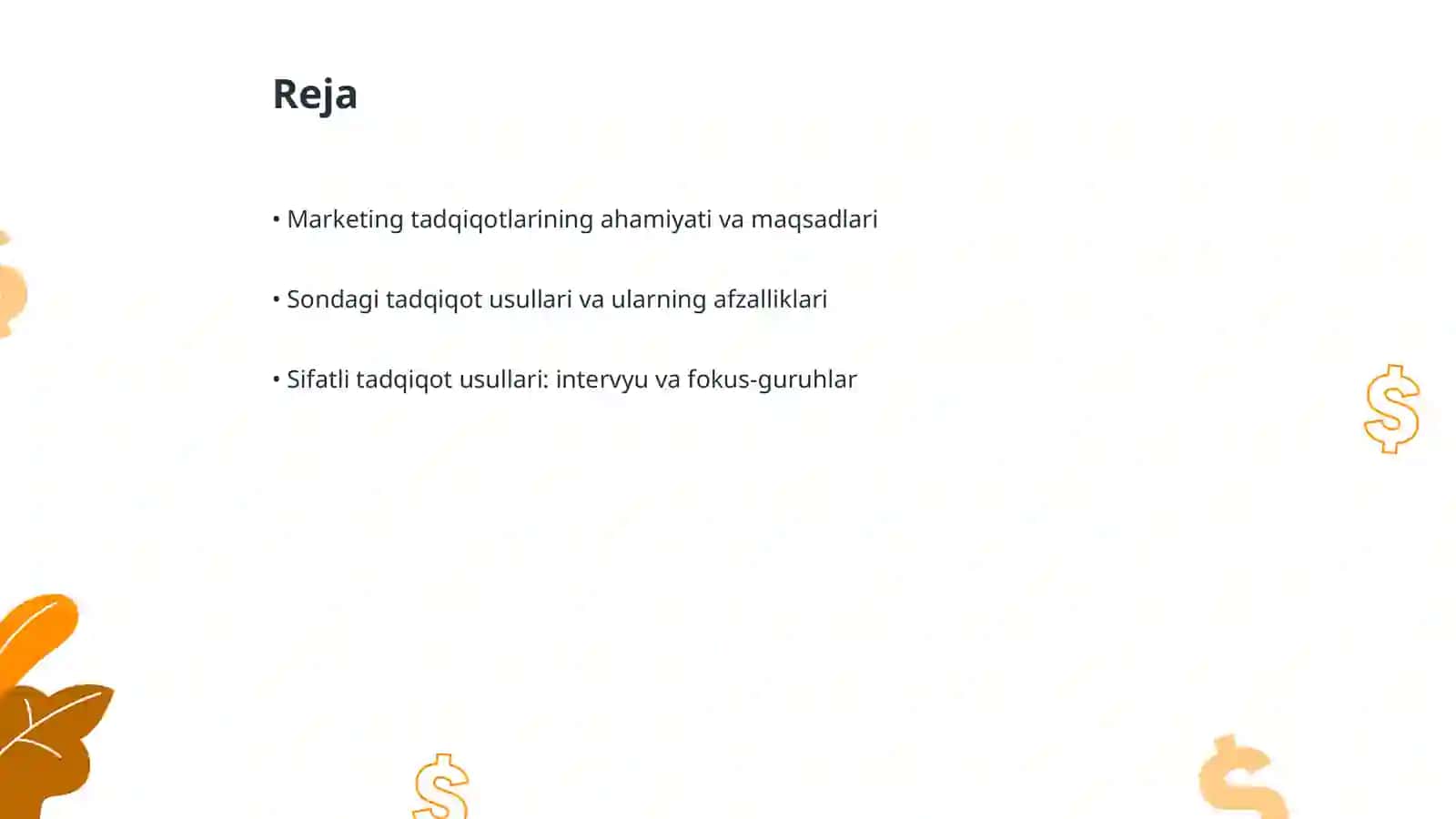 Marketing tadqiqotlari orqali axborot to'plash usullari 2