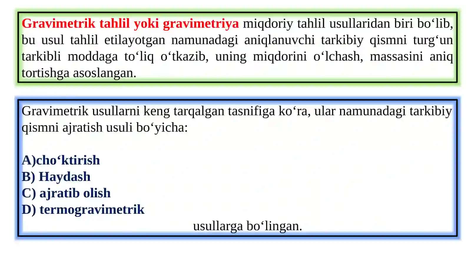 Miqdoriy analiz usullari 2