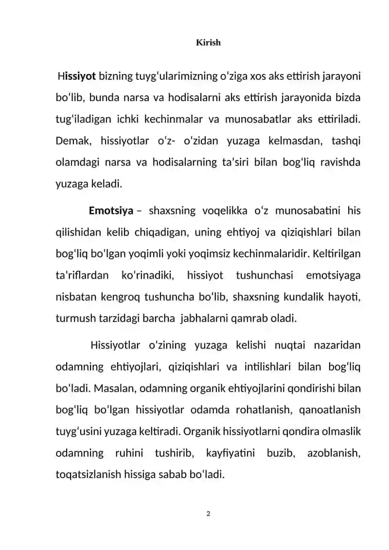 Tuyg‘ularning psixofiziolokik nazaryalari 2