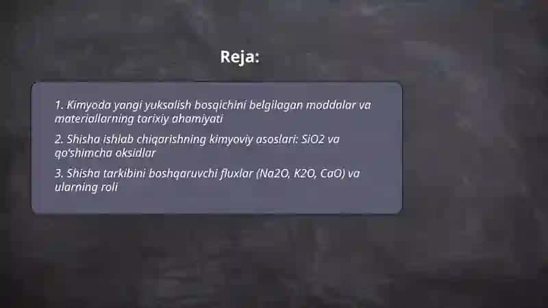 Kimyoda yangi yuksalish bosqichi 2