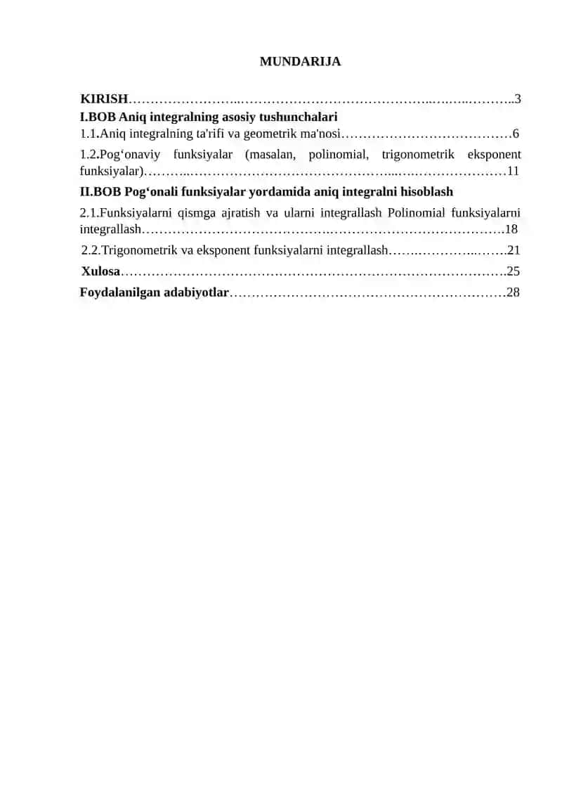 Aniq integralni pog‘onali funksiyalar yordamida aniqlash 2