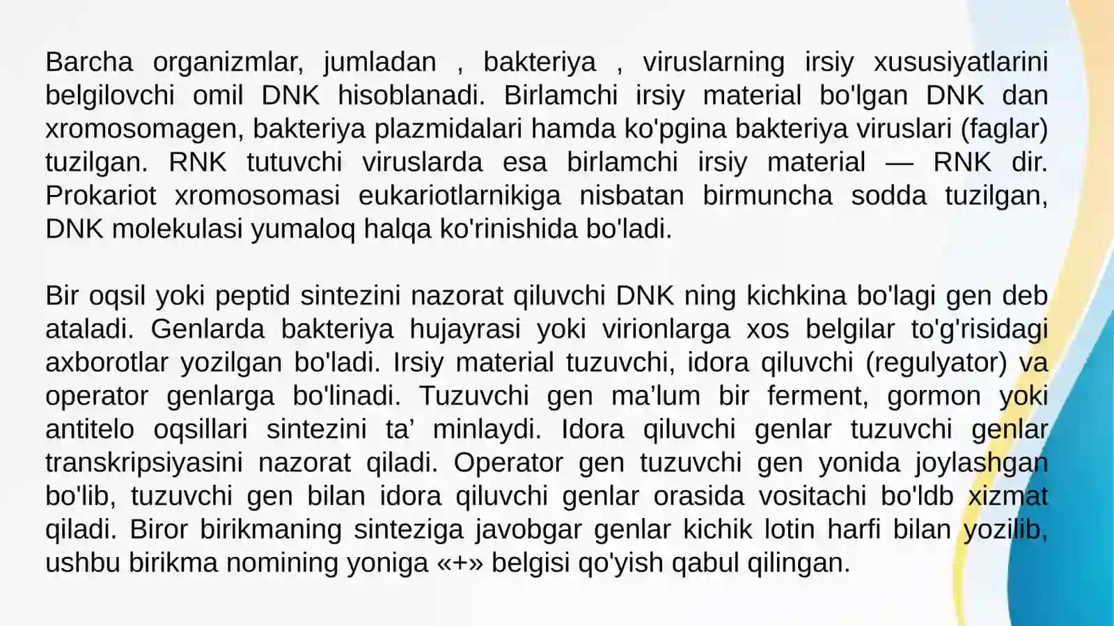 Mikroorganizmlarning o’zgaruvchanligi va irsiyati 2