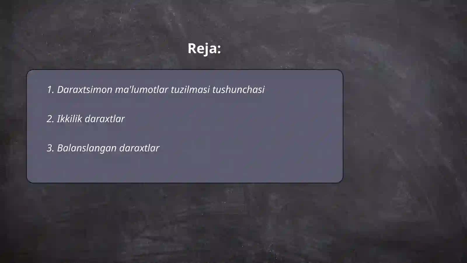 Daraxtsimon ma'lumotlar tuzilmasi 2