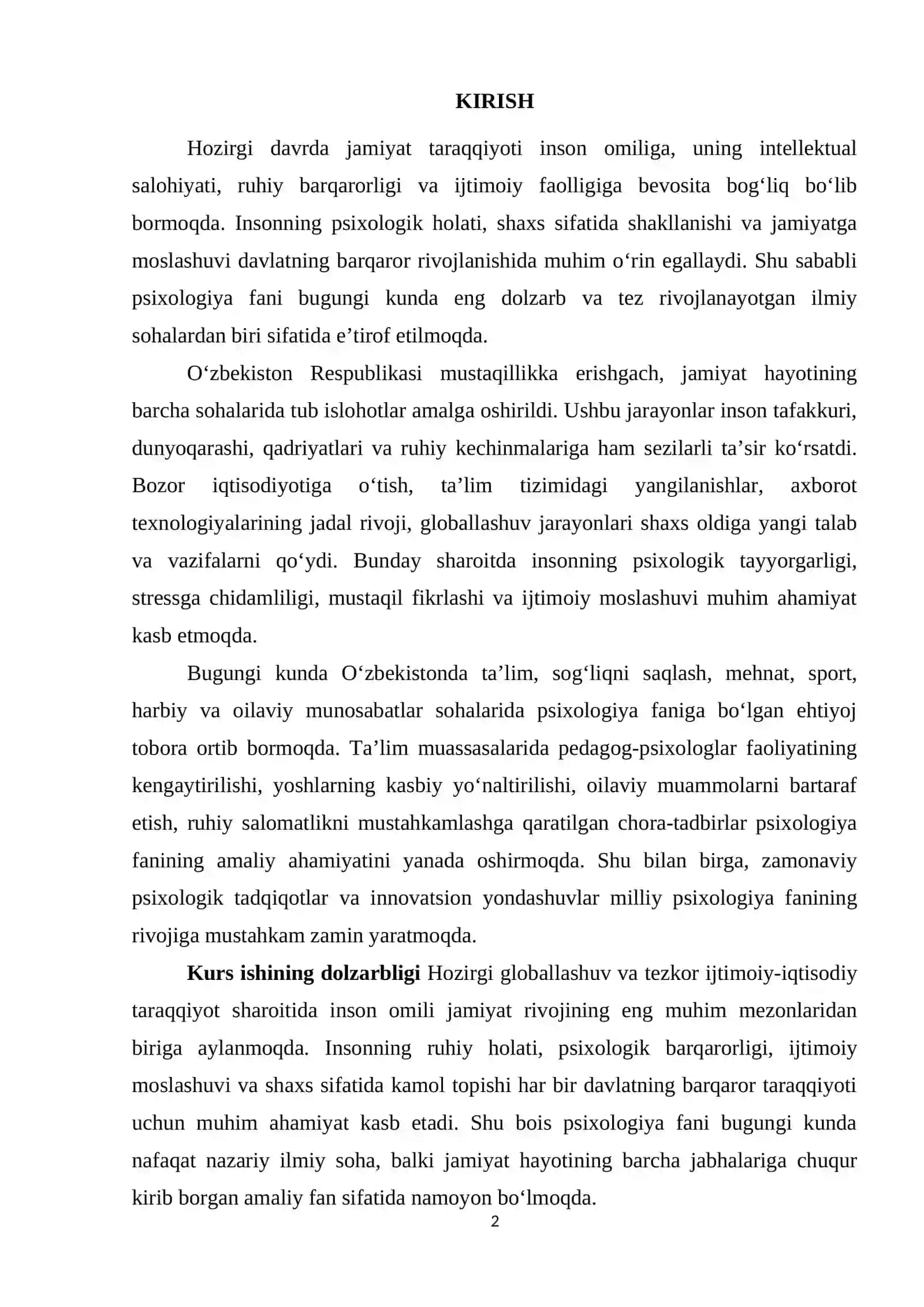 Oʻzbekistonda Psixologiya Fanining Shakllanishi va Nazariy Asoslari 2