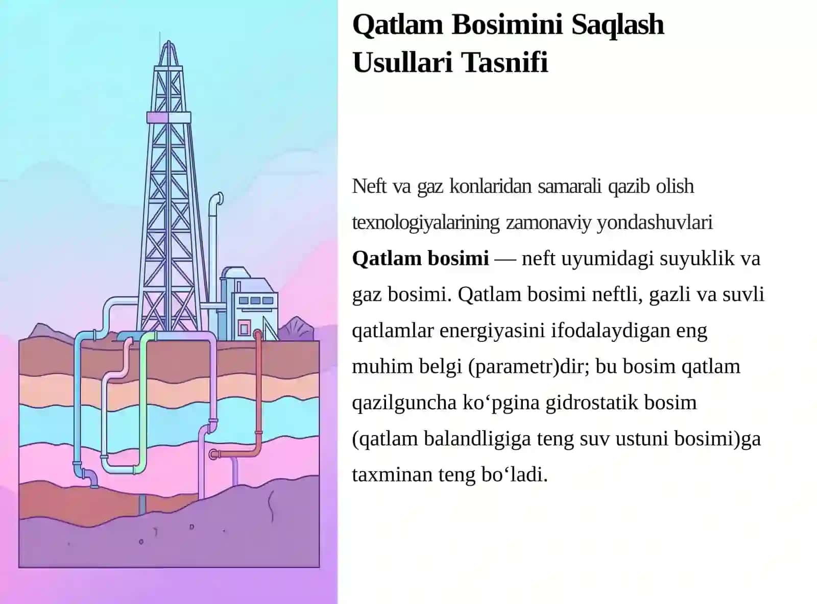 Qatlam Bosimi Saqlash Usullari Tasnifi 2