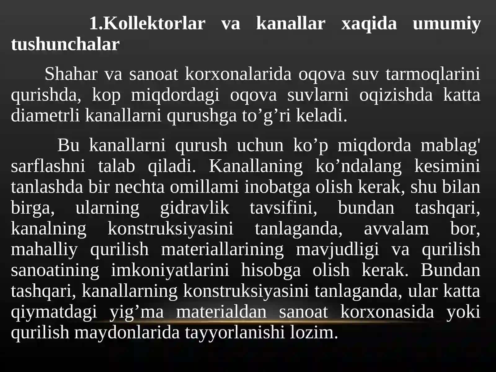 KOLLEKTORLAR VA KANALLAR 2