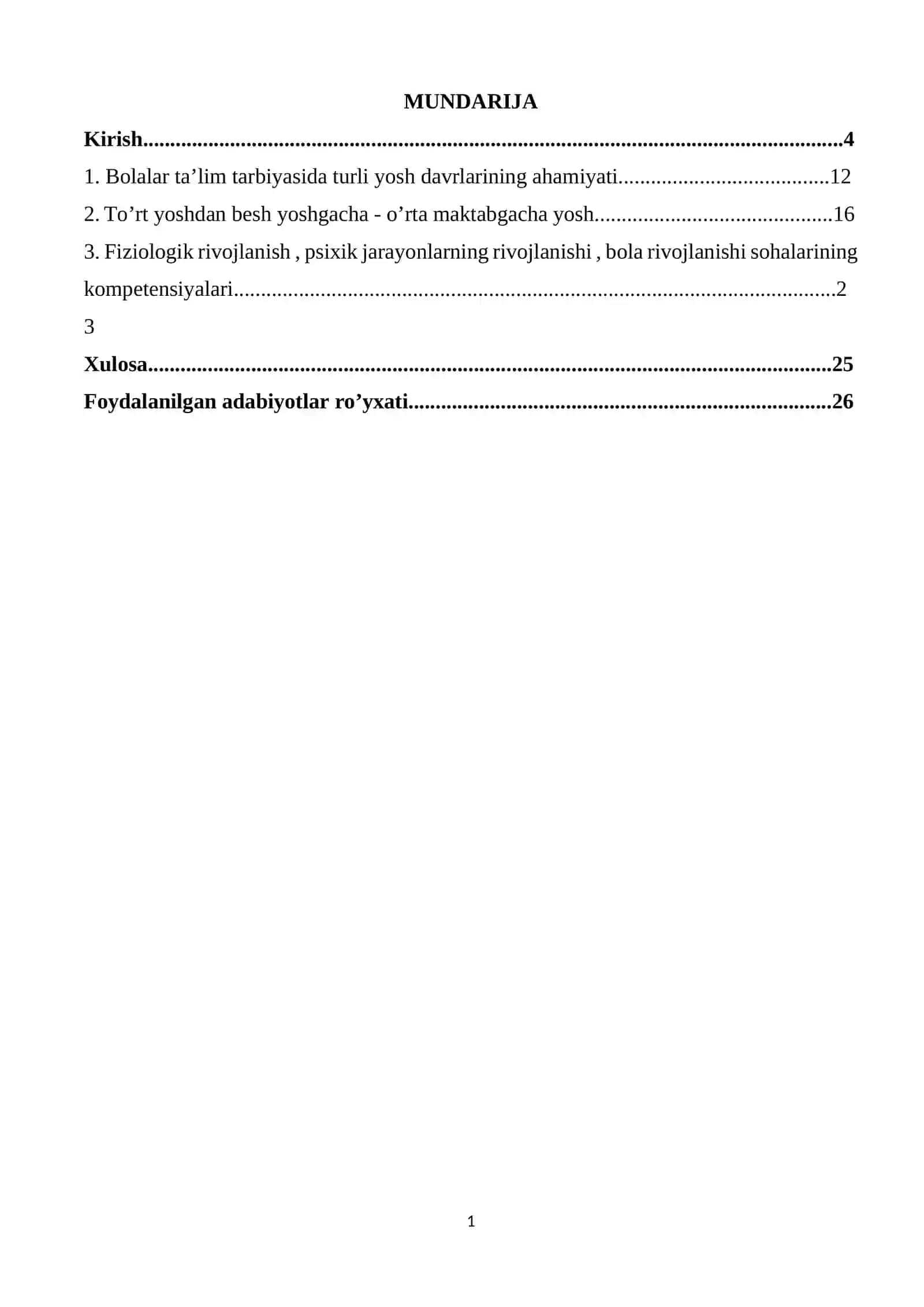 MAKTABGACHA YOSH DAVRLARINING O’ZIGA XOS XUSUSIYATLARI. O’RTA GURUH BOLALARI(4-5 YOSHLI BOLALAR)NING RIVOJLANISH XUSUSIYATLARI 2