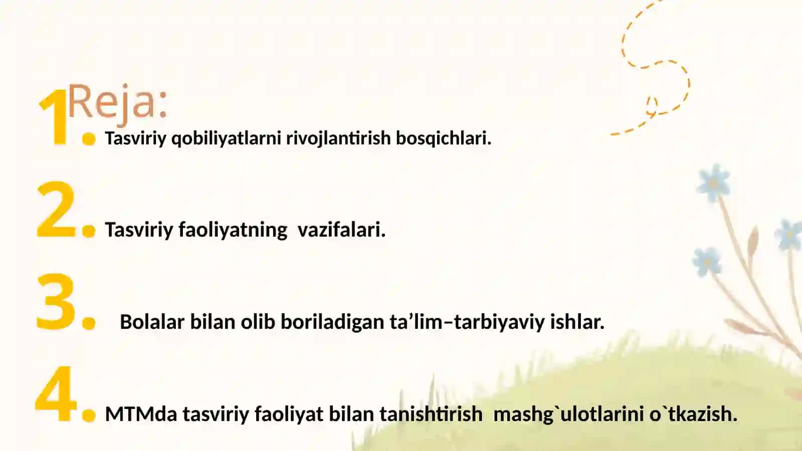 Maktabgacha yoshdagi bolalarni xar tomonlama rivojlantirishda tasviriy faoliyatning turlari va axamiyati 2