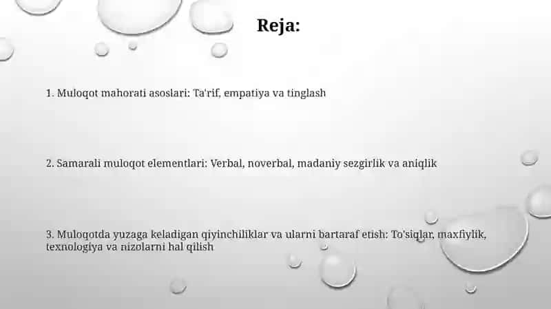 Bemorlar bilan muloqot qilish qobiliyati 2