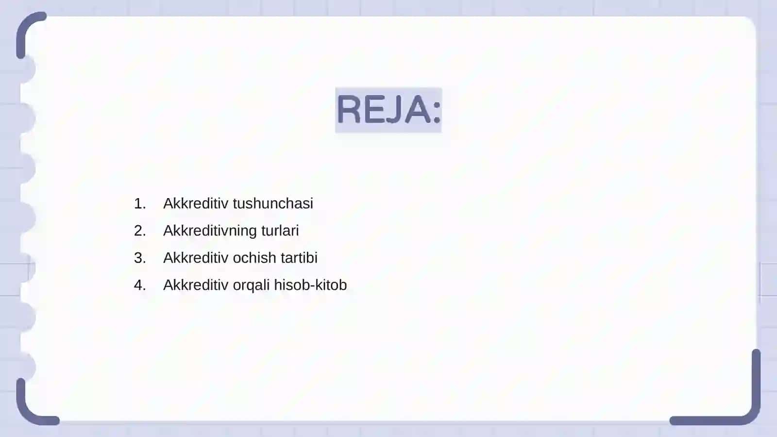 Akkreditiv va chek daftarlarini ochish tartibi 2