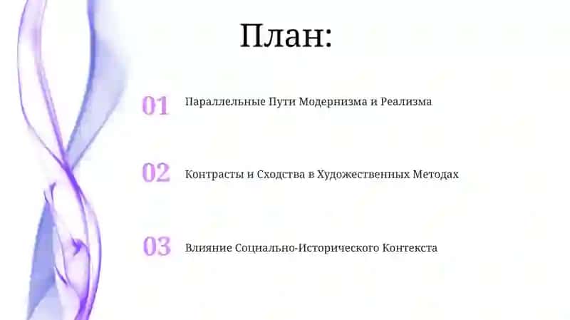 Параллельное развитие модернизма и реализма в литературном процессе 20 веке 2