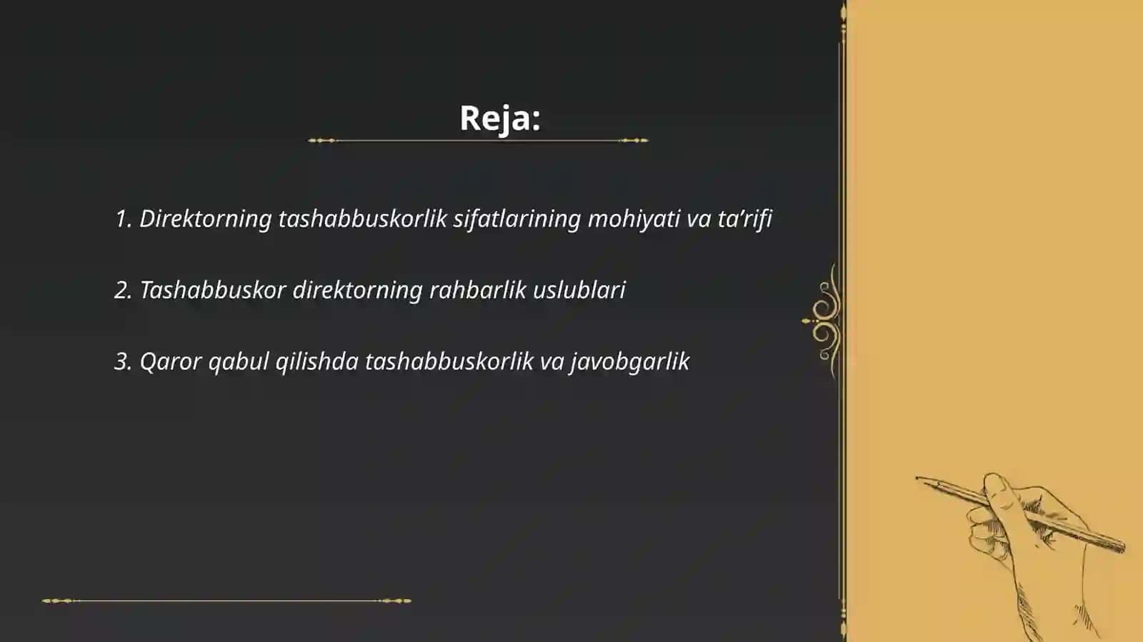 Boshqaruvda direktorning tashabbuskorlik sifatlari 2