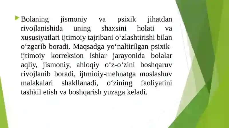 AQLI ZAIF BOLALAR BILAN OLIB BORILADIGAN KORREKSION – TARBIYAVIY ISH TAMOYILLARI, ULARNI TASHKIL ETISH SHAKLLARI VA METODLARI 2