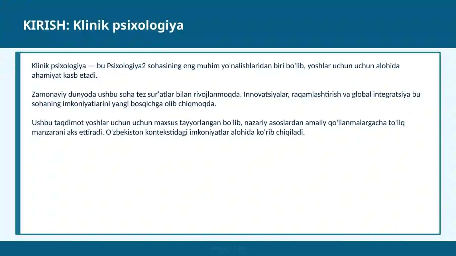 KLINIK PSIXOLOGIYA 2