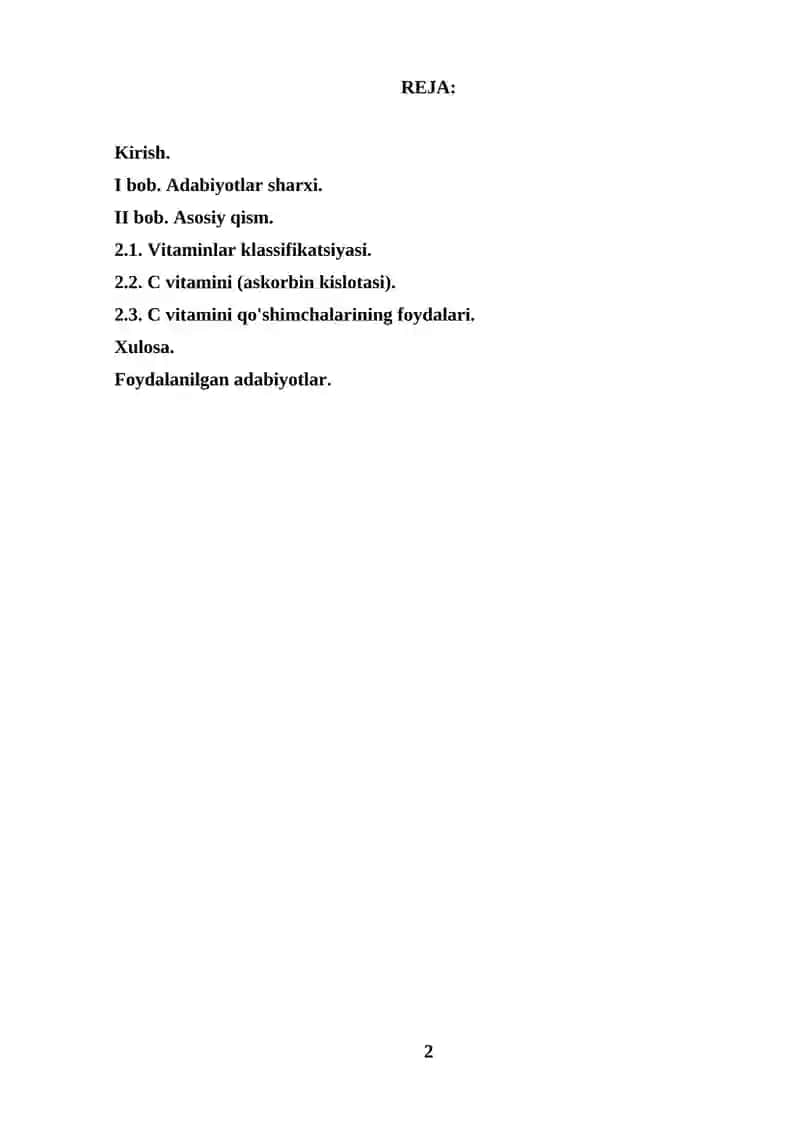 C VITAMIN, ASKORBAT KISLOTA 2