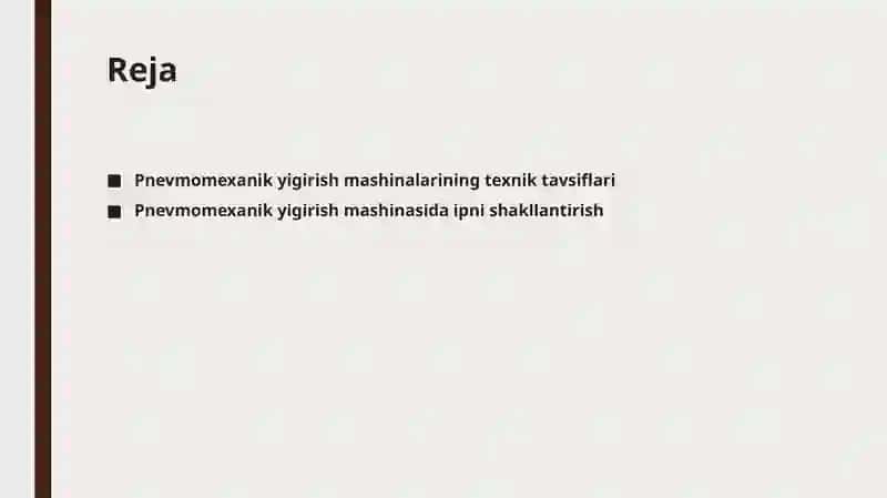 Pnevmomexanik yigirish mashinalari 2
