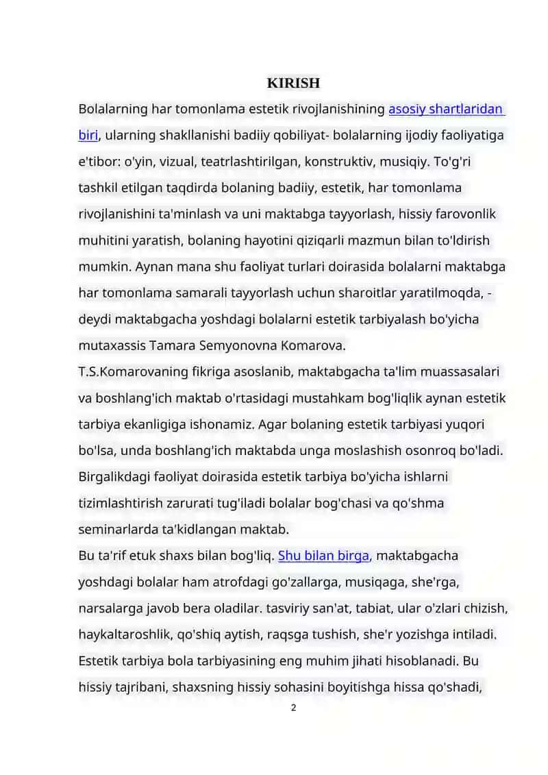 Maktabgacha yoshdagi bolalarni estetik tarbiyalashda o‘quv o‘yinlarining o‘rni 2