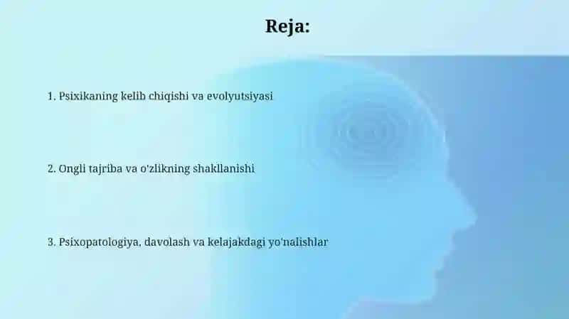 Psixikaning evolyutsiyasi va vujudga kelishi 2